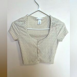 H&M girl's Cream Shirt Size US S